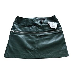 Forever 21 Black Faux Leather Mini Skirt
